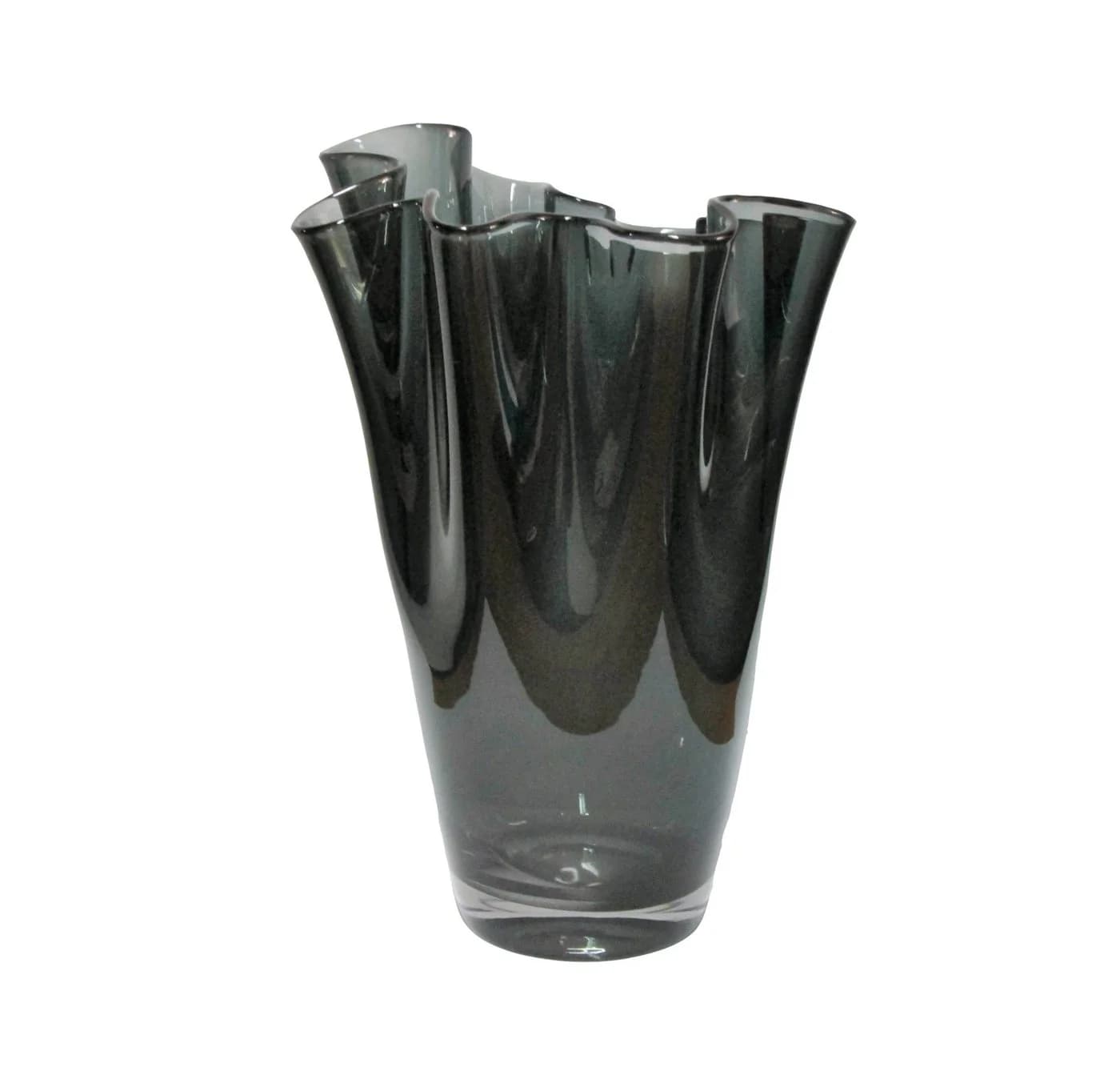 Signature Home Collection Tischvase Grau Glas Handgefertigt - Bild 3