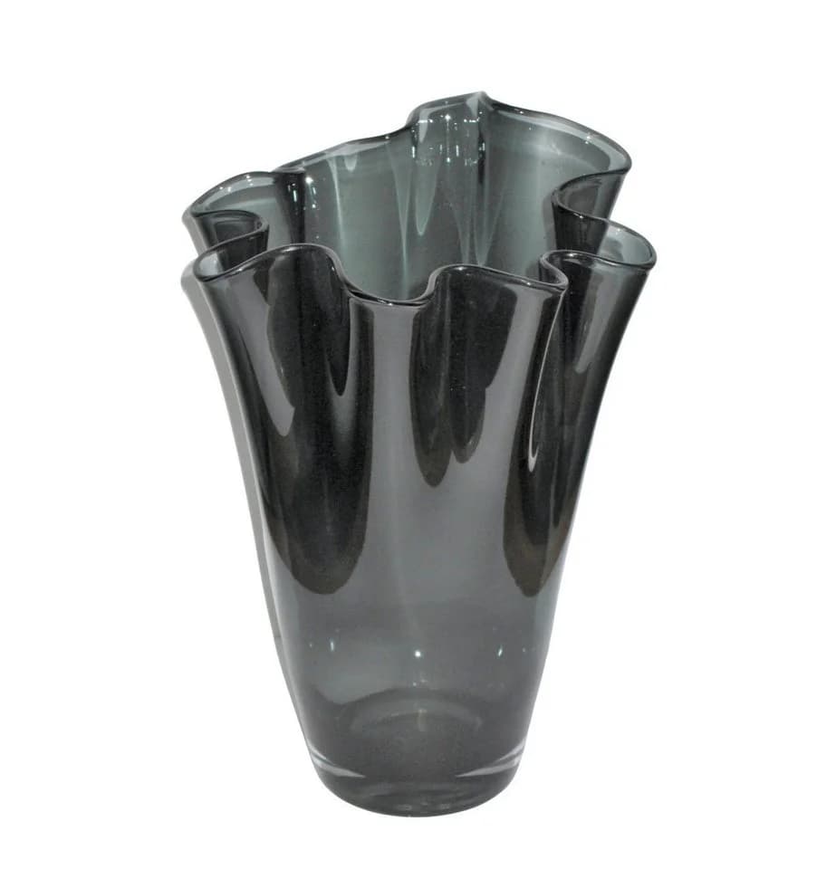 Signature Home Collection Tischvase Grau Glas Handgefertigt - Bild 5