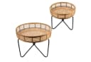 Signature Home Collection Beistelltisch Rattan Metall Schwarz Bild 4