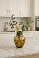 Signature Home Collection Tischvase Bernstein Glas Handgemacht Bild 1