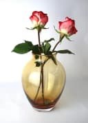 Signature Home Collection Tischvase Bernstein Glas Handgemacht Bild 5