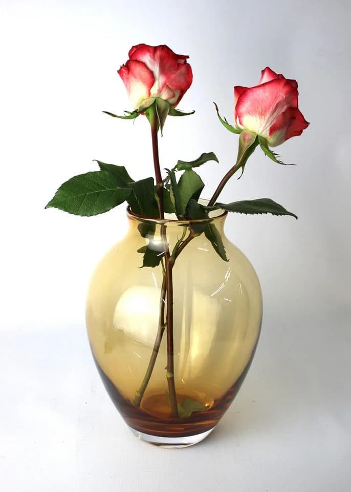 Signature Home Collection Tischvase Bernstein Glas Handgemacht - Bild 5