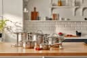 RESTO Kitchenware Kochtopf Libra Edelstahl 18/10 mit Glasdeckel Bild 1