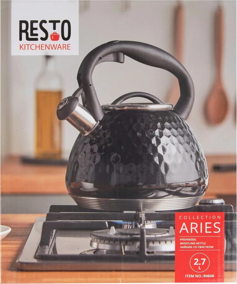 RESTO KITCHENWARE Wasserkessel Aries 2,7 l Schwarz Induktion