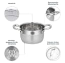 RESTO KITCHENWARE Kochtopf Rigel Edelstahl 1,9l mit Glasdeckel Bild 4