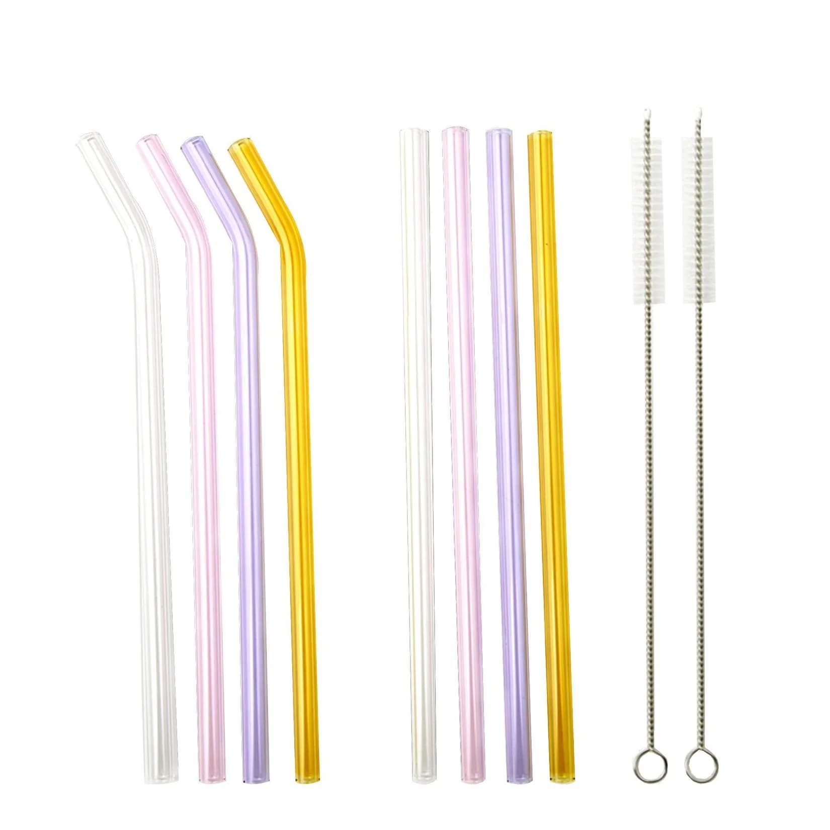 LA VAGUE Glastrinkhalm-Set Mixed Pastell SMOOTHIE PARTY