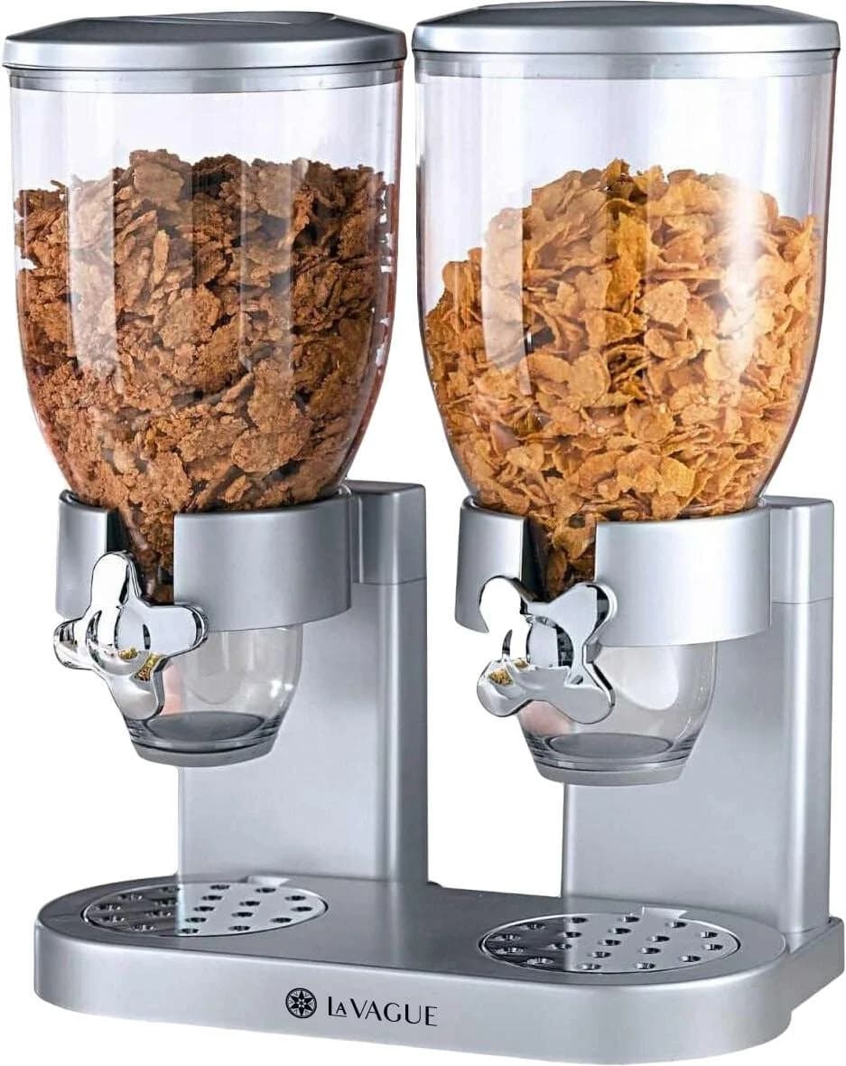 LA VAGUE Doppelter Cerealienspender MIAM Silber Küchenorganizer-Set - Bild 2