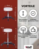 1stuff Squash XL Arbeitshocker Schwarz Kunstleder Bild 1