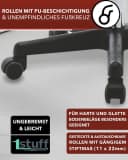 1stuff Squash XL Arbeitshocker Schwarz Kunstleder Bild 4
