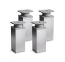 sossai® Design-Möbelfüße Aluminium 4er Set höhenverstellbar Bild 2