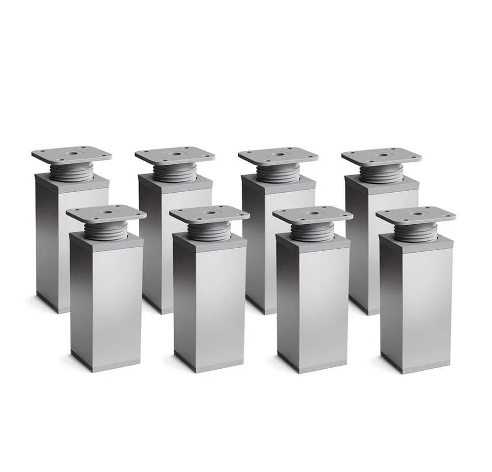 sossai® Möbelfüße Aluminium 8er Set höhenverstellbar Design - Bild 2