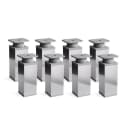 sossai® Möbelfuß Design-Möbelfüße Chrom höhenverstellbar 8er Set Bild 2