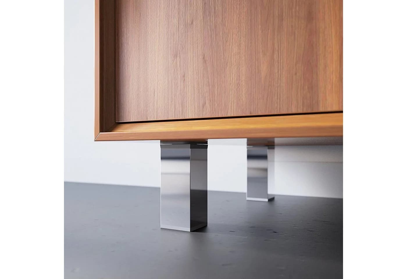 sossai® Möbelfuß Design-Möbelfüße Chrom höhenverstellbar 8er Set - Bild 4
