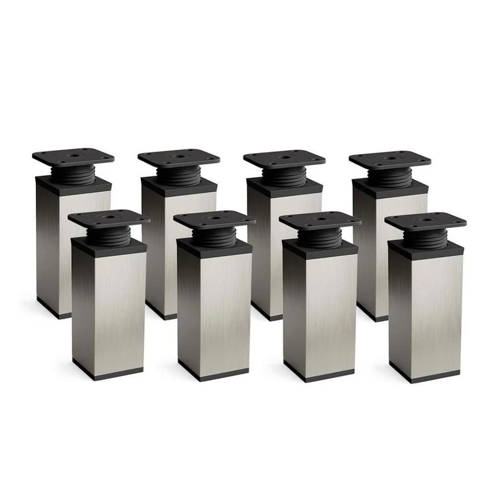 sossai® Möbelfuß Design-Möbelfüße 4er & 8er Set höhenverstellbar MFV1 Inox - Bild 2