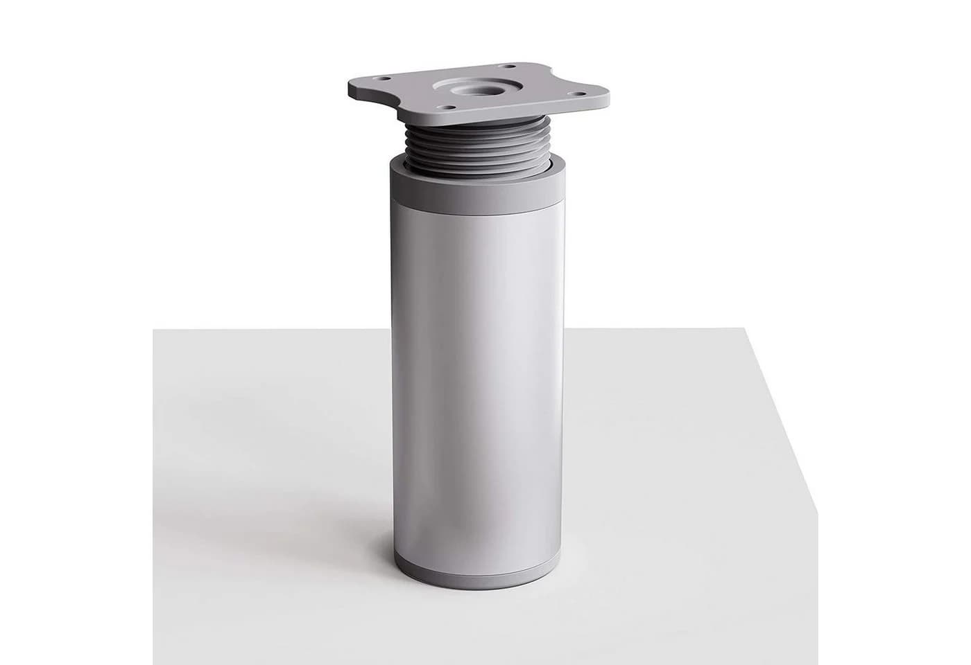 sossai® Möbelfuß Runde Schrankfüße 4er & 8er Set höhenverstellbar Aluminium