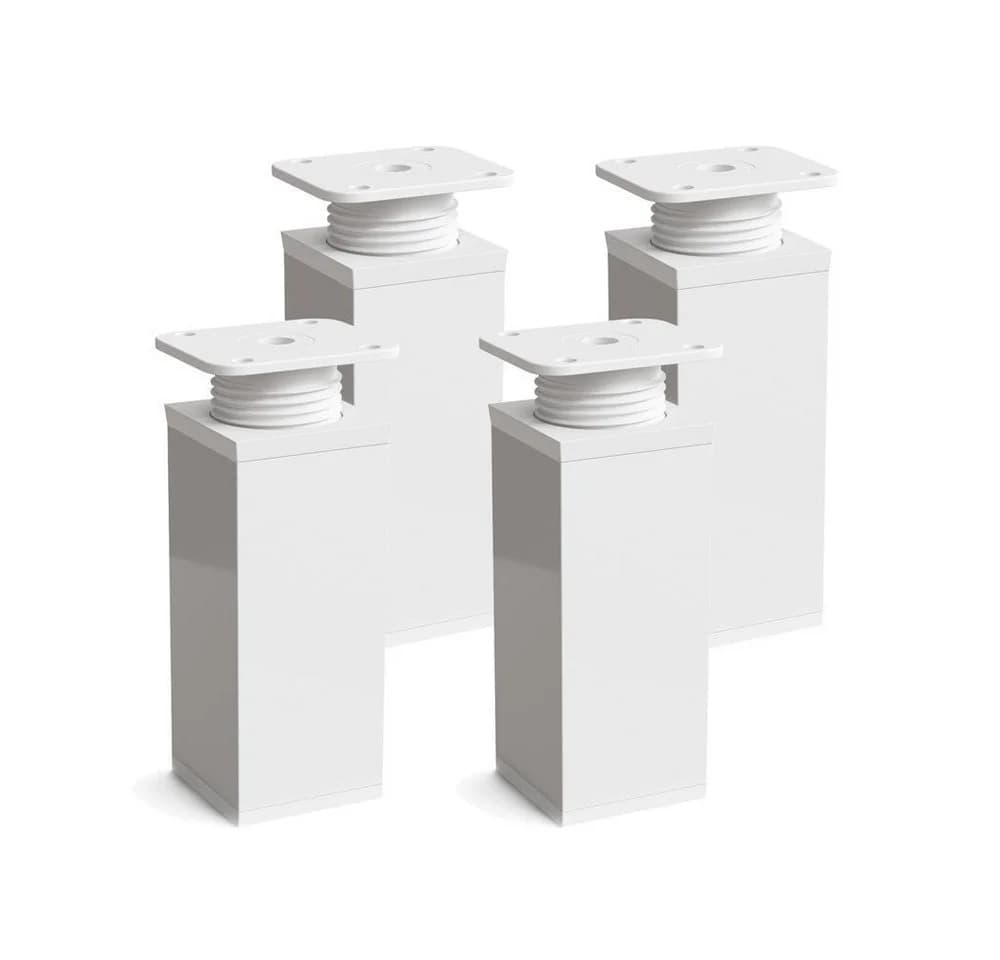 sossai® Möbelfuß MFV1 Weiß Höhenverstellbar Aluminium - Bild 2