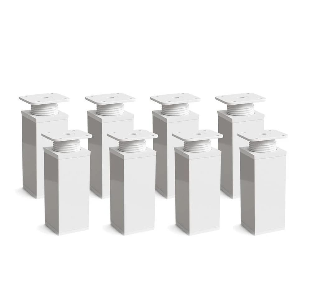 Sossai Möbelfuß Design-Möbelfüße 4er & 8er Set höhenverstellbar MFV1 Weiß - Bild 2