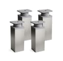sossai® Möbelfuß Design-Möbelfüße höhenverstellbar Inox/Grau Aluminium Bild 2