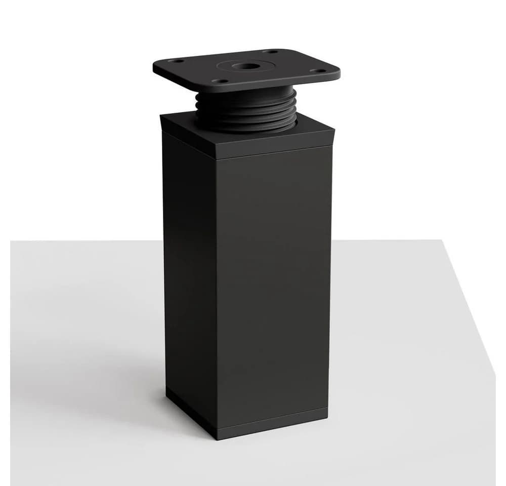 sossai® Möbelfuß Design-Möbelfüße 8er Set höhenverstellbar Schwarz Matt