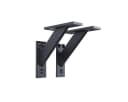 sossai® Wandregalhalter 2er Set Schwarz Aluminium Modern Bild 2