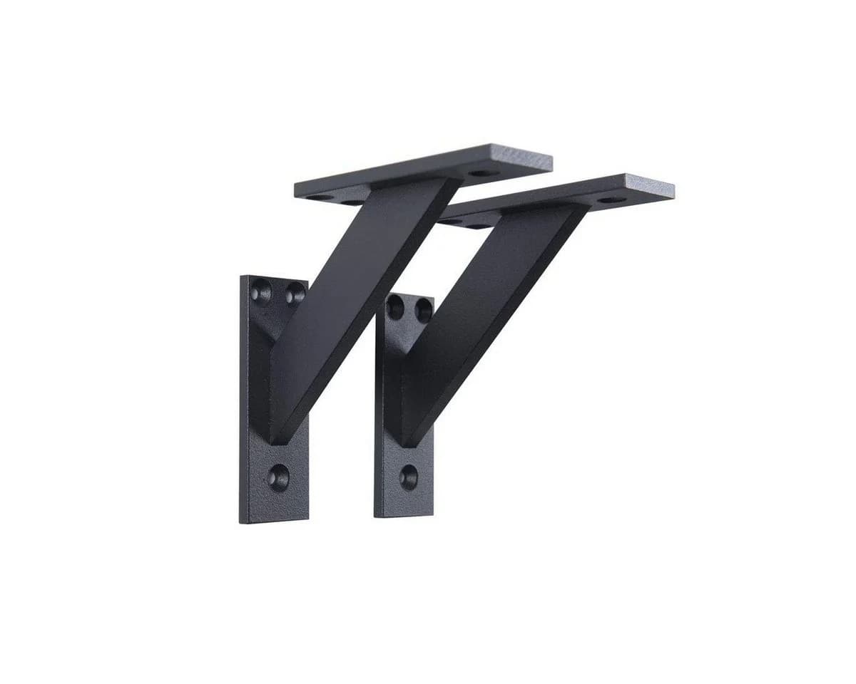 sossai® Wandregalhalter 2er Set Schwarz Aluminium Modern - Bild 2