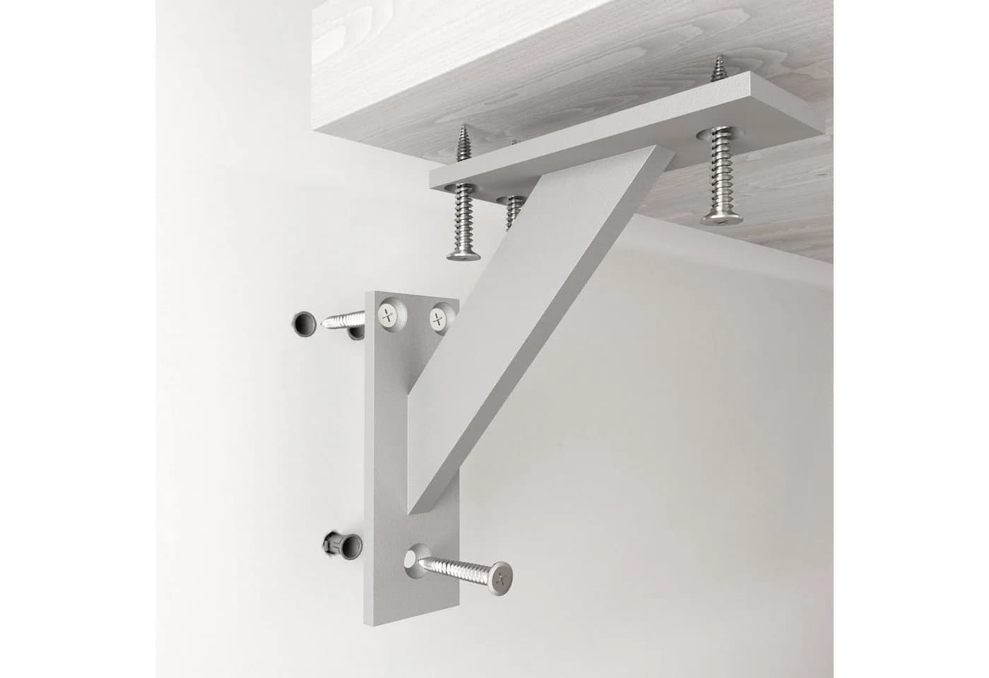 sossai® Wandregalhalter 2er Set Schwarz Aluminium Modern - Bild 3