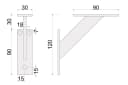 sossai® Wandregalhalter 2er Set Schwarz Aluminium Modern Bild 4