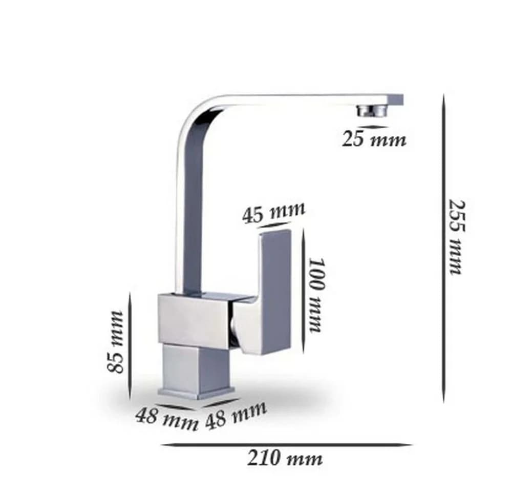 HAC24 Küchenarmatur Einhandmischer 360° Schwenkbar Silber - Bild 3