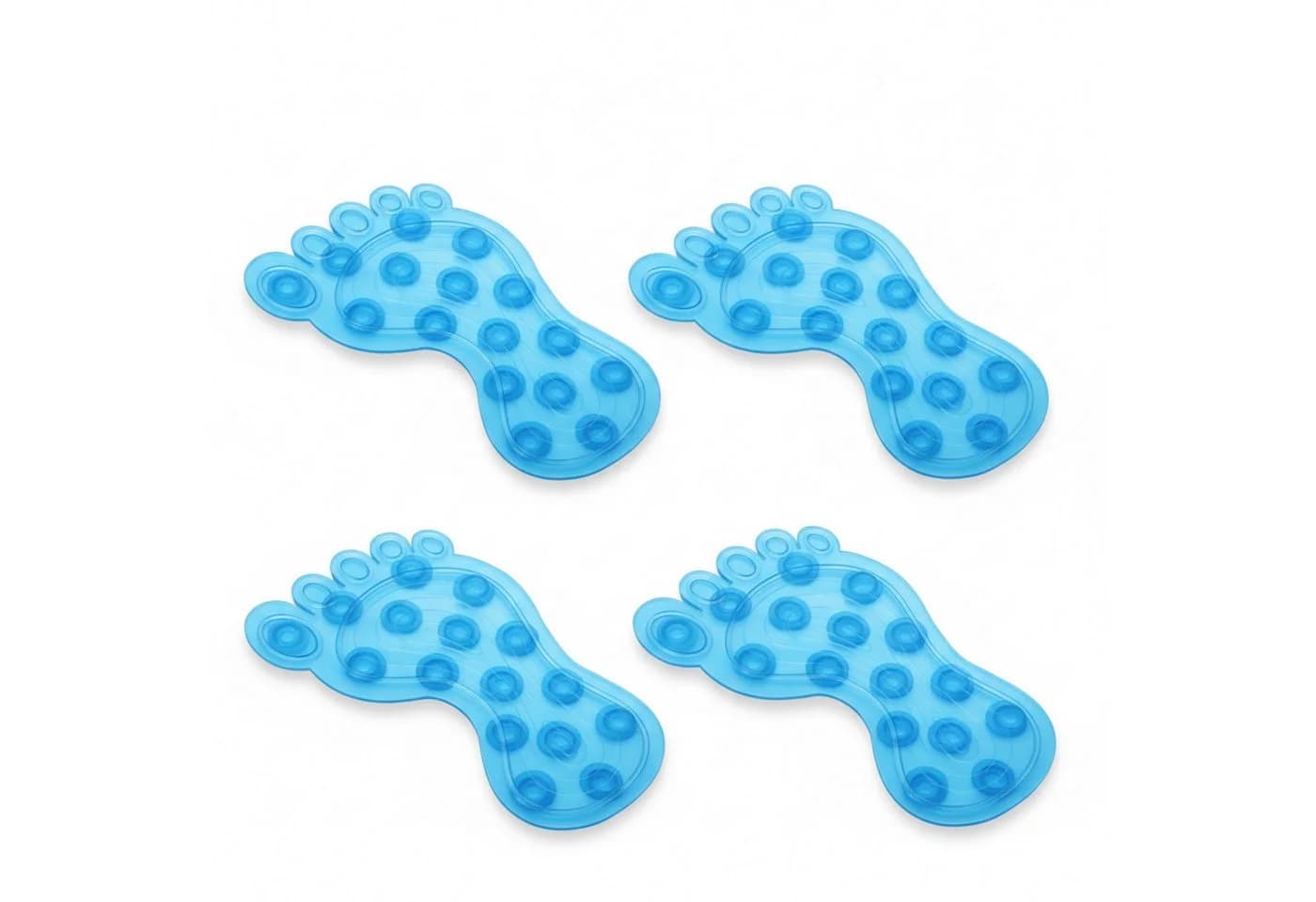 HAC24 Duscheinlage Anti-Rutsch Pads Blau 4-tlg. mit Saugnäpfen - Bild 2