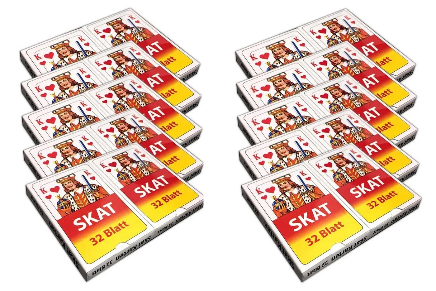 HAC24 Skat Spielkarten 10er Set 32 Blatt