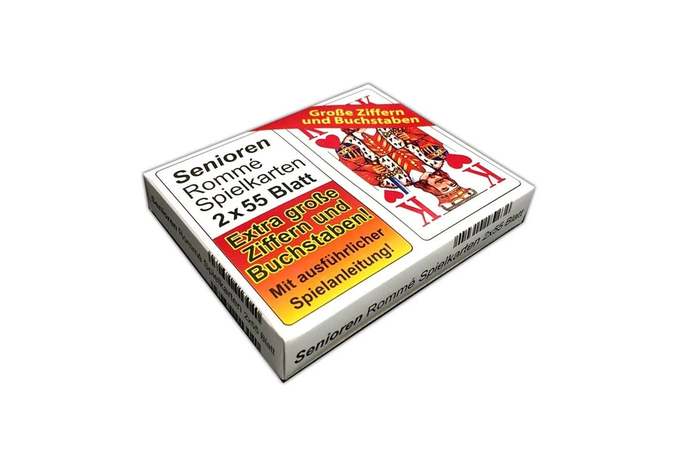 HAC24 Senioren Rommé Karten 3er Set Große Schrift Bridge Canasta