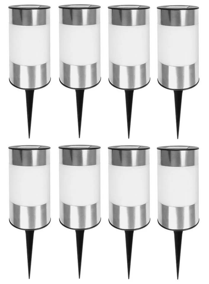 EAXUS LED Solarleuchte 8er Set Big Tube Gartenleuchte Neutralweiß - Bild 2