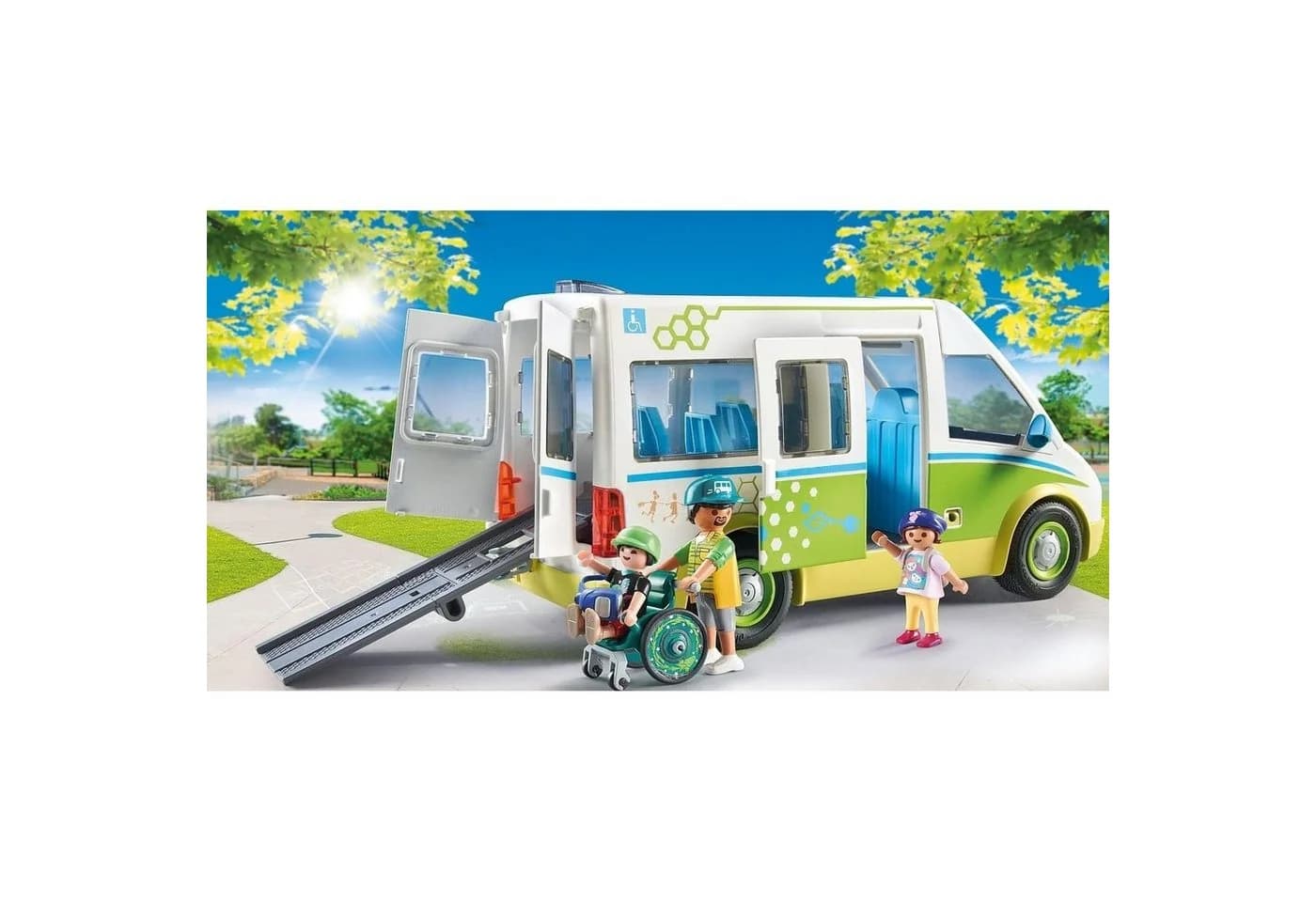 Playmobil 2er-Set Schulbus + Klimakunde Konstruktions-Spielset