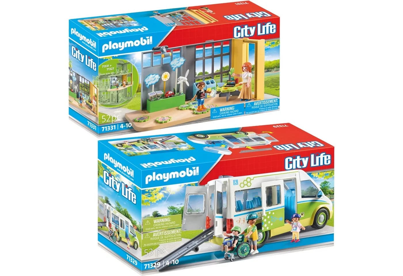 Playmobil 2er-Set Schulbus + Klimakunde Konstruktions-Spielset - Bild 2