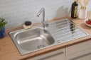 Respekta Edelstahlspüle Dallas 86 cm Silber Einbauspüle Bild 1