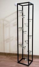 DanDiBo Teelichthalter Lichtsäule Schwarz 100 cm für 12 Teelichter Bild 1