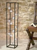 DanDiBo Teelichthalter Lichtsäule Schwarz 100 cm für 12 Teelichter Bild 2