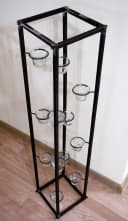DanDiBo Teelichthalter Lichtsäule Schwarz 100 cm für 12 Teelichter Bild 3