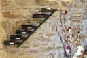 DanDiBo Weinregal Wand Metall Schwarz Diagon 7 Flaschen Bild 1
