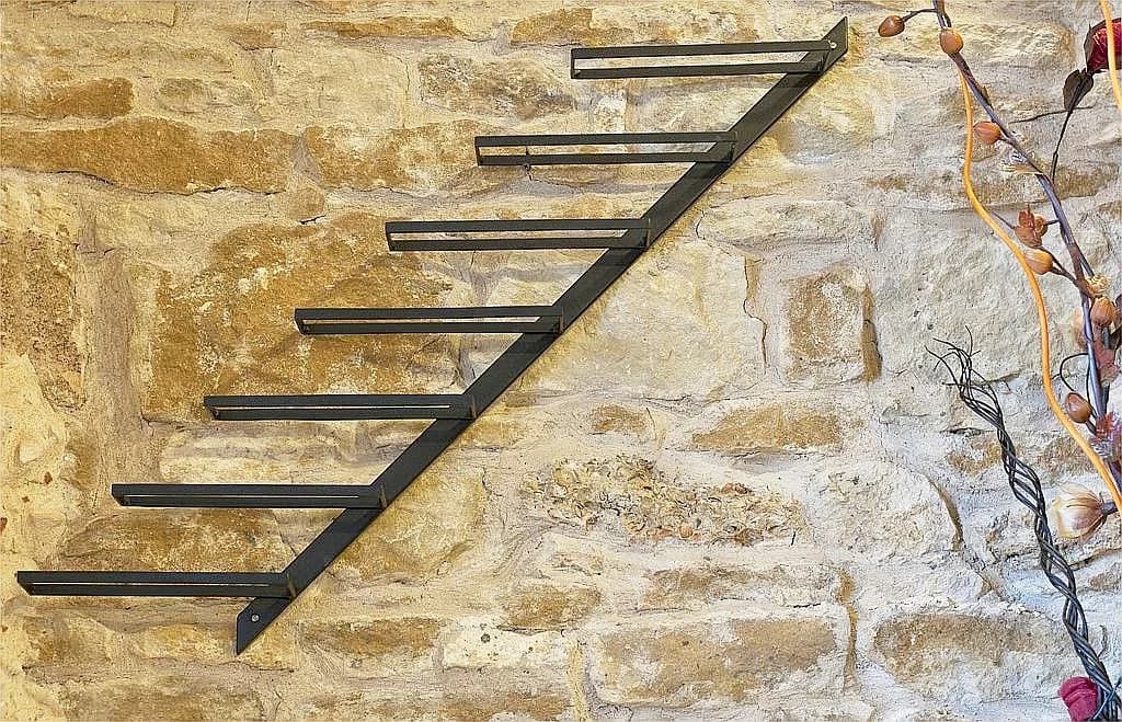 DanDiBo Weinregal Wand Metall Schwarz Diagon 7 Flaschen - Bild 4