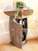 DanDiBo Weinregal Wandtisch Weinfass Braun Design Bild 3