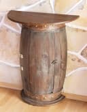DanDiBo Weinregal Wandtisch Weinfass Braun Design Bild 4