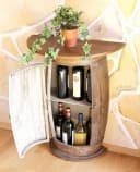 DanDiBo Weinregal Wandtisch Weinfass Braun Design Bild 5