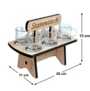 DanDiBo Schnapsbrett mit Gravur Stammtisch und 6 Gläsern Bild 1