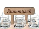 DanDiBo Schnapsbrett mit Gravur Stammtisch und 6 Gläsern Bild 3