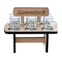 DanDiBo Schnapsbrett mit Gravur Stammtisch und 6 Gläsern Bild 4