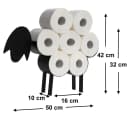 DanDiBo Toilettenpapierhalter Schwarz Metall Schaf Bild 1