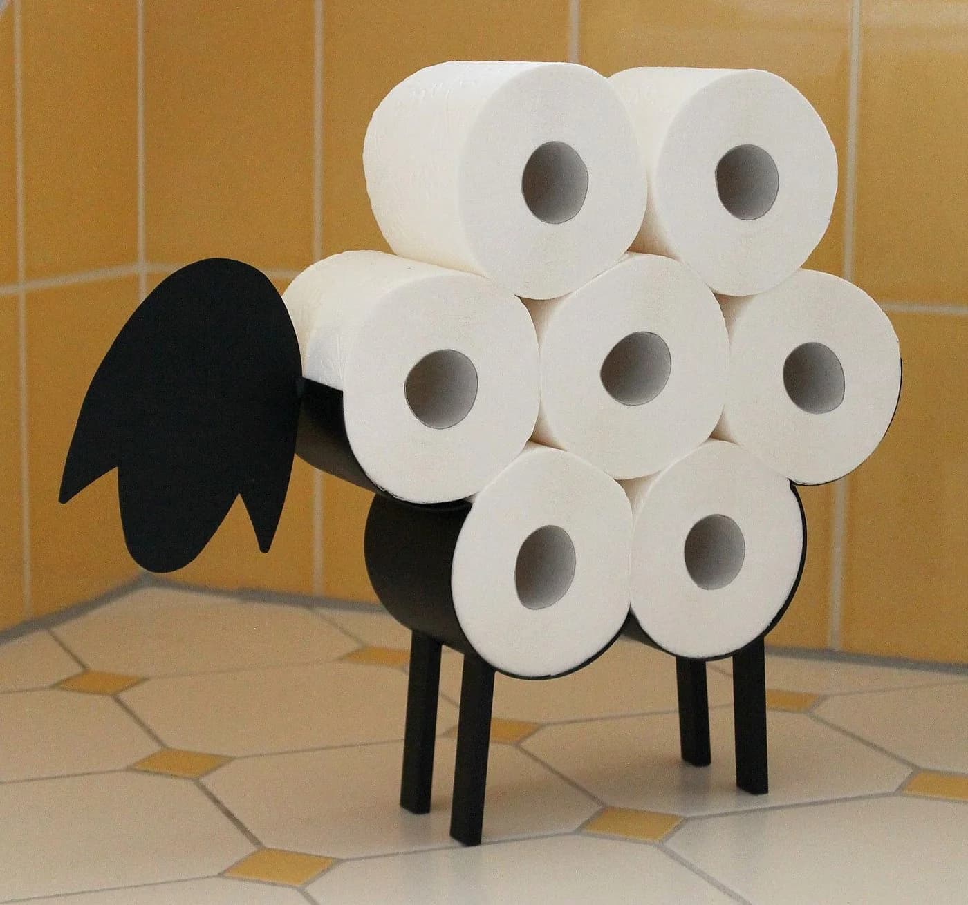 DanDiBo Toilettenpapierhalter Schwarz Metall Schaf - Bild 2