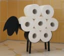 DanDiBo Toilettenpapierhalter Schwarz Metall Schaf Bild 4