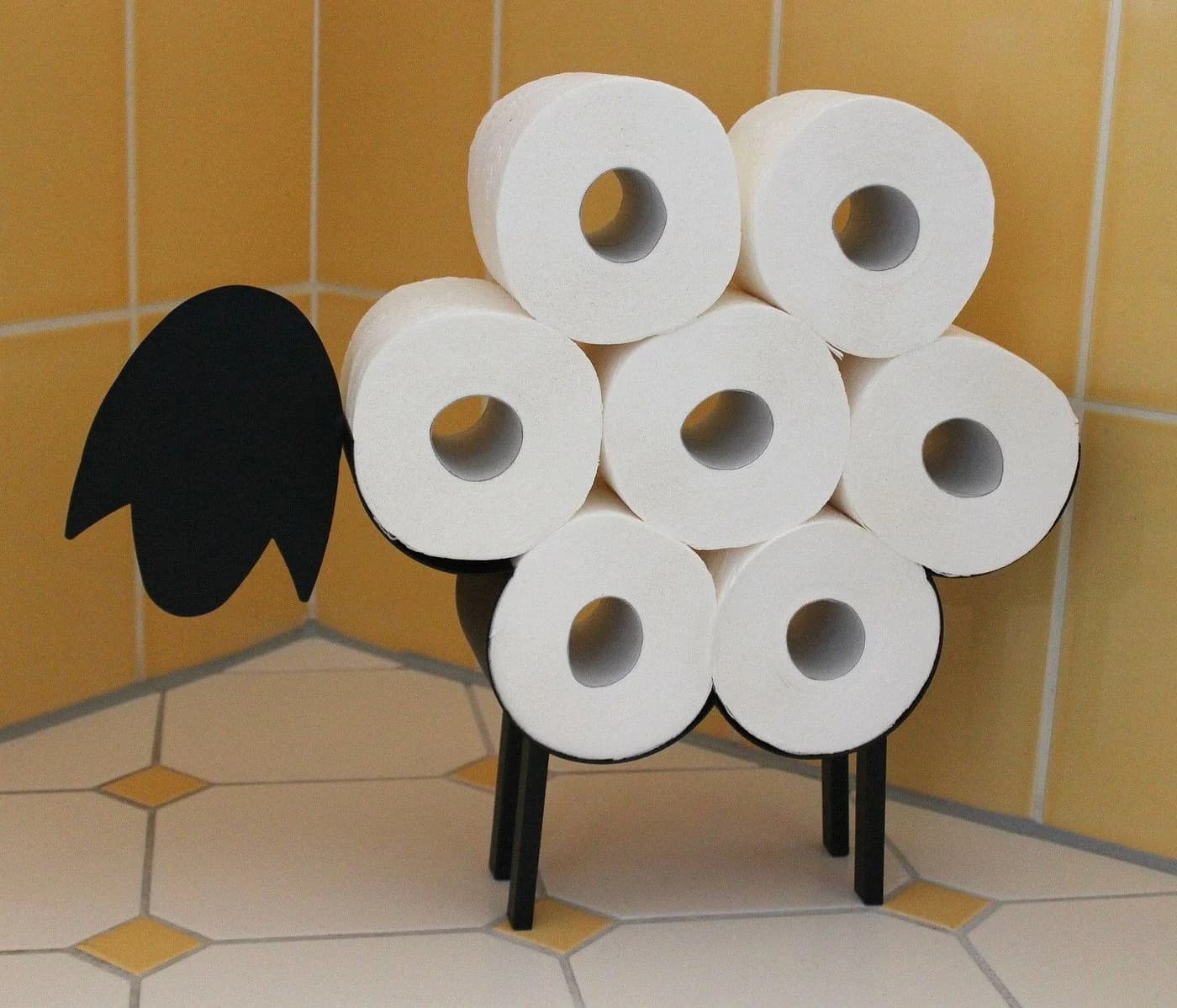 DanDiBo Toilettenpapierhalter Schwarz Metall Schaf - Bild 5